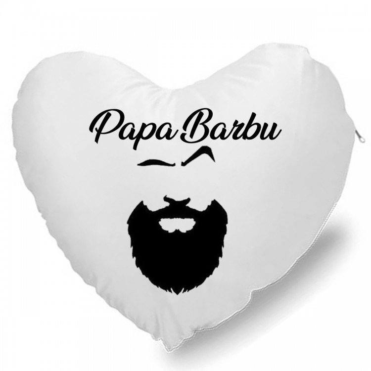 Coussin Cœur papa barbu CADEAU D AMOUR