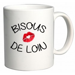Mug bisous de loin Cadeau D'amour