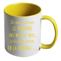 Mug j'ai remis discrètement le chauffage chez ma belle mère CADEAU D AMOUR