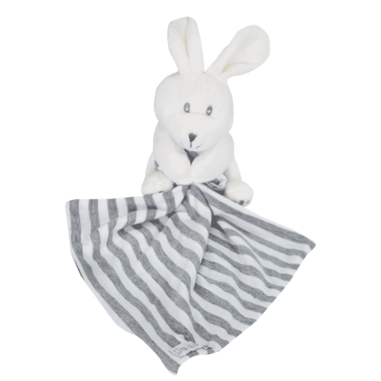 Doudou Lapin Blanc-Gris Les Chatounets Les Chatounets