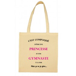 Tote Bag C'est compliqué d’être une princesse et une gymnaste à la fois mais ça va je gère
