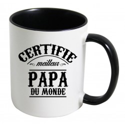 Mug Certifié meilleur Papa du Monde CADEAU D AMOUR