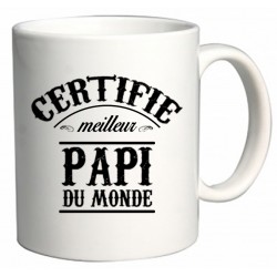 Mug Certifié meilleur Papi du Monde Cadeau D'amour