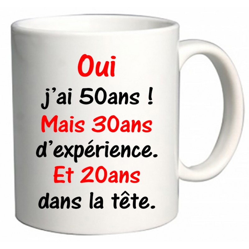 Mug Cadeau Anniversaire 30 Ans impression artisanale française en