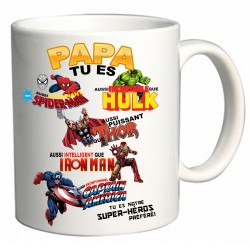 Mug Papa tu es notre Super-héros préféré!!
