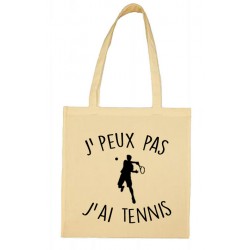 Tote bag J'peux pas J'ai Tennis Cadeau D'amour