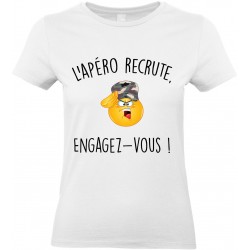 T-shirt femme Col Rond l’Apéro Recrute Engagez Vous