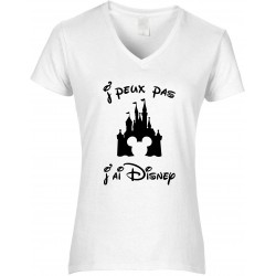 T-shirt femme Col V J'peux pas J'ai Disney