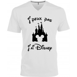 T-shirt homme Col V J'peux pas J'ai Disney Cadeau D'amour