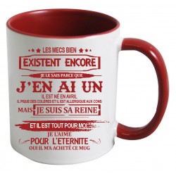 Mug Les mecs bien existent il est né en avril CADEAU D AMOUR