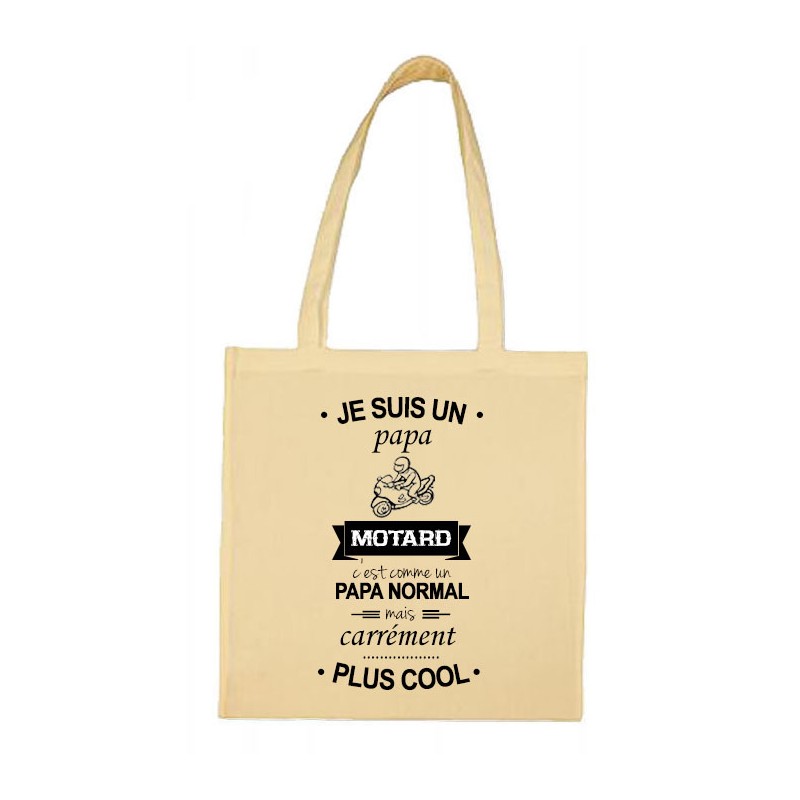 Tote bag Je suis un papa Motard CADEAU D AMOUR