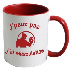 Mug J'peux pas J'ai musculation CADEAU D AMOUR