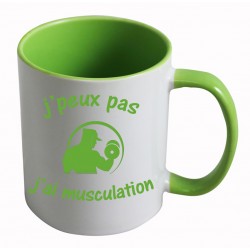 Mug J'peux pas J'ai musculation CADEAU D AMOUR