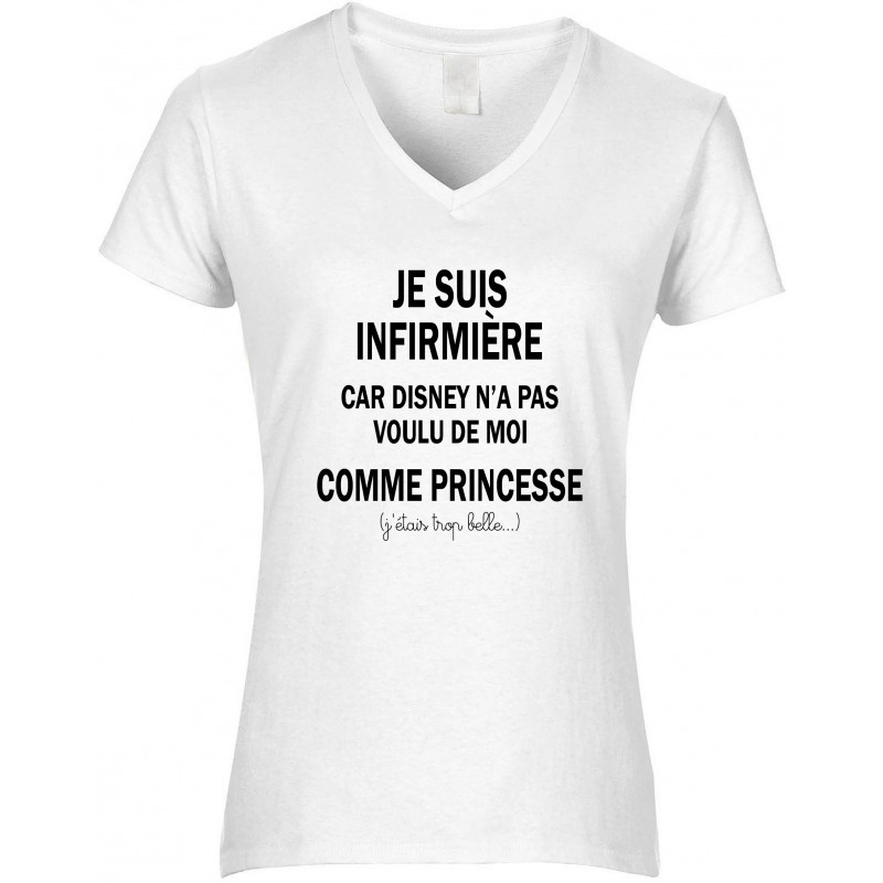 T-shirt Infirmière T-shirt à Col Rond Manches Courtes Humour
